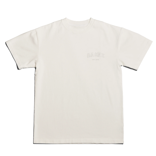 Varsity Logo T-shirt in Moonbeam, Medium